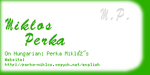 miklos perka business card